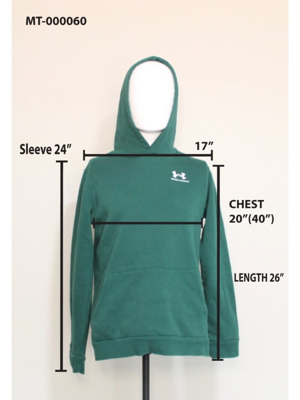 Under Armour youth xl hoodie Green Long Sleeve YXL/JTG/EG - Picture 10 of 10